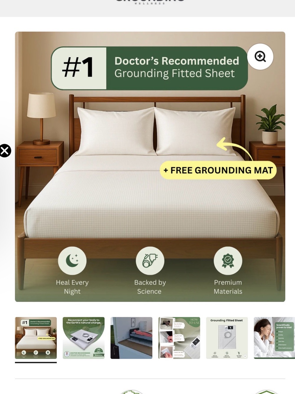 Grounding Fitted Sheet - Cream | Doctor-Recommended Sleep Support
